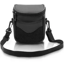 Kameratasche Umhängetasche PU Leder für Canon Nikon Schwarz - Kameratasche aus hochwertigem PU Leder, ideal für Canon und Nikon Kameras, schützt Ihre Ausrüstung stilvoll und sicher.