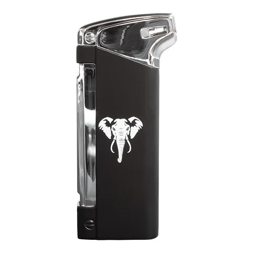 White Elephant Pro-Bo Black Feuerzeug mit Piezoflamme + Stopfer mit Dorn schwarz