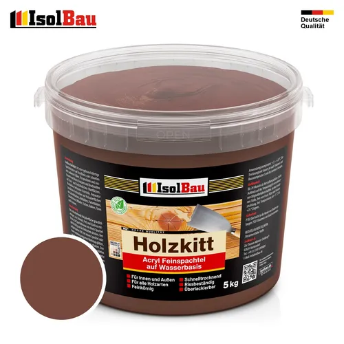 Holzkitt Spachtelmasse Holzspachtelmasse Außen Innen 5 kg Palisander ( Nr. 13 )