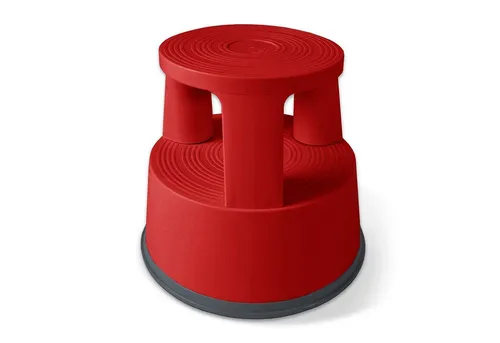 Office Marshal Tritthocker Elefantenfuß – 4 Farben, 150 kg belastbar - Praktischer Rollhocker aus robustem Kunststoff für Haushalt und Büro. Mit 43 cm Höhe perfekt für schwer erreichbare Stellen. Rutschhemmende Oberfläche sorgt für sicheren Stand. Versenkbare Rollen ermöglichen einfache Handhabung.