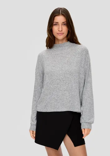 s.Oliver Q/S Damen Langarmshirt mit Stehkragen Grey XXL - Stylisches Q/S by s.Oliver Damen Langarmshirt mit Stehkragen in GREY XXL. Ideal für vielseitige Looks und angenehm zu tragen.