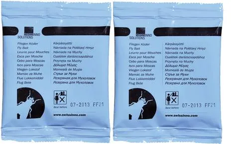 SWISSINNO Köder für Fliegenfalle - 2er Set, umweltfreundlicher Lebensmittel-Köder ohne giftige Chemikalien, ideal für Gärten und Terrassen
