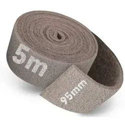 Schleifvlies Rolle 5m x 95mm für Holz, Edelstahl und Metall - Vielseitige Schleifvlies Rolle 5m x 95mm, ideal für feine Schleifarbeiten an Holz und Metall. Mit der Körnung 2500 grit erreichst du mühelos glatte Oberflächen ohne Beschädigung des Materials. Perfekt für Heimwerker und Profis!