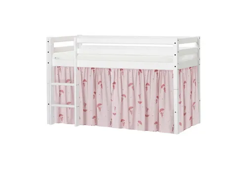 HOPPEKIDS ECO Dream Hochbett - teilbar in 2 Einzelbetten - Halbhochbett für Kinder, umbaubar und sicher mit 69 cm Platz für Spiele darunter. In zwei Größen und vier Farben erhältlich, inkl. umweltfreundlicher Materialien und wunderschönem Vorhang!