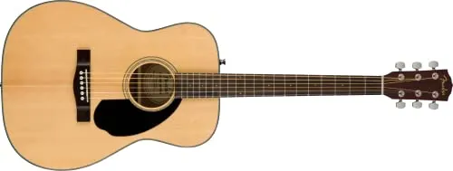Fender CC-60S Concert Akustikgitarre - Natur, kompakter Konzertkörper ideal für Fingerpicking und Anfänger