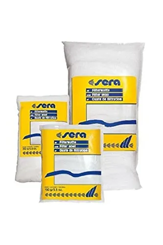 sera Filterwatte 100 g - Mechanische Vorfilterung für Süß- und Meerwasser, entfernt feine Schmutzpartikel und ideal für Aquarienpflege
