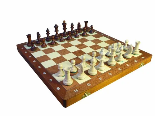 Teilen Schach Schachspiel SET intarsie Turnier Tournament Staunton 3 Holz braun