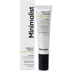 Minimalist 1% Vitamin K + Retinal Eye Cream - Hochwertige Augencreme mit 1% Vitamin K und Retinal, fördert ein frisches und strahlendes Aussehen. Ideal für die tägliche Pflege.