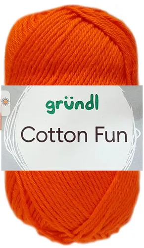 Gründl 50 Gramm Gründl Cotton Fun 18 Orange Häkelwolle