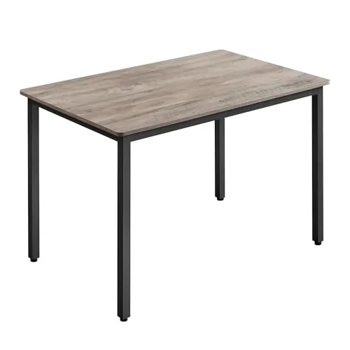 VASAGLE Esstisch, Küchentisch, 70 x 110 x 77 cm, Esszimmertisch für 4 Personen, Tisch Wohnzimmer, Schreibtisch, für Esszimmer, Küche, Industrie-Design, Greige meliert-Mattschwarz KDT081G01