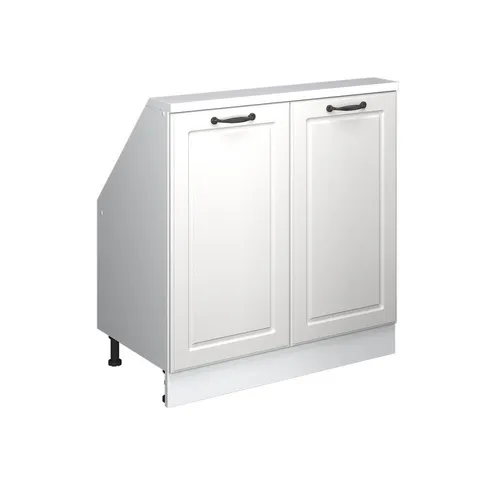 Vicco Unterschrank R-Line, 80 cm in Weiß Landhaus - Unterschrank für Dachschrägen, optimaler Stauraum und modernes Design – perfekt für kleine Küchen.