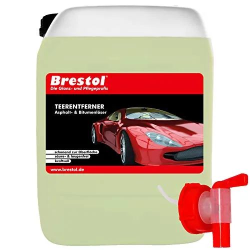 Brestol TEERENTFERNER 5 Liter gebrauchsfertig inkl. Auslaufhahn 51 mm - Asphaltentferner Bitumenentferner Teerlöser Asphaltlöser Bitumenlöser Öllöser Fettlöser