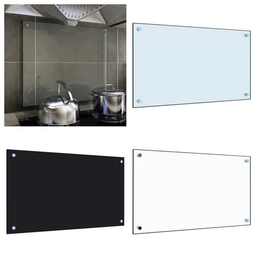 vidaXL Küchenrückwand Spritzschutz aus Hartglas 70x50cm in weiß von vidaXL