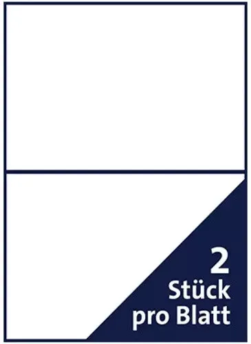 Soennecken 200 Etiketten 210 x 148 mm kompatibel zu Avery Zweckform 3655 weiß