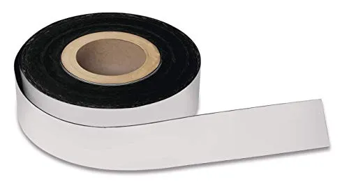 Magnetoplan Magnetband 51053320, weiß - Beschriftbares Kennzeichnungsband - Sonstige, beschriftbares Magnetband mit 0,6mm Stärke, ideal für flexible Kennzeichnungen in Lager, Schulen oder Büros. Haftet auf Metalluntergründen und ist individuell zuschneidbar.