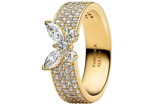 Pandora Fingerring DamenFunkelnder breit Goldfarben