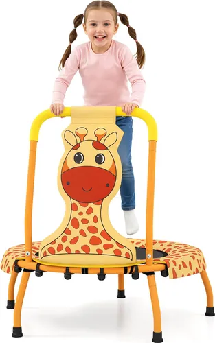 COSTWAY 71cm Kindertrampolin mit Griff und Randabdeckung