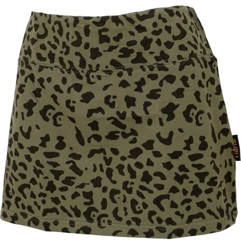 GURU SHOP Minirock aus Bio-Baumwolle, Hüftschmeichler, Organic Yoga Rock - Olive, Damen, Size:S/M