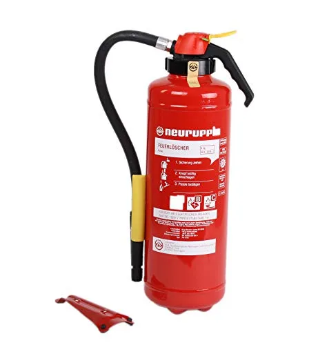 ABC 6kg Pulverfeuerlöscher PG 6 AS - Zuverlässiger Aufladelöscher - Feuerlöscher mit 6kg ABC-Pulver, wartungsfreundlich und temperaturbeständig von -30° bis +60°C, ideal für elektrische Anlagen bis 1000 V, Qualität made in Germany.