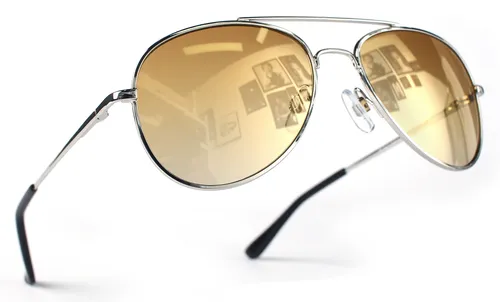 Pilotenbrille Silber Gold