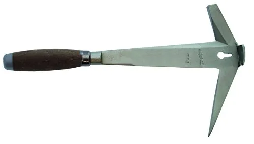 STUBAI Schieferdeckerhammer 275532 linksfranz 350 mm | Klassische Form mit Ledergroß-Griff | Geschmiedeter C45-Stahl – für traditionelles Schneiden und Setzen von Schiefer