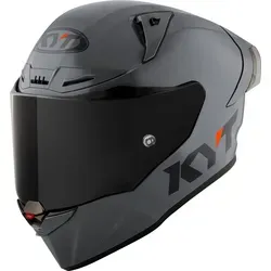 KYT R1R Integralhelm - Grau - M - Hochwertiger Integralhelm für Motorradfahrer mit erstklassiger Aerodynamik und Sichtfeld. Ideal für Straße und Rennstrecke, getestet für maximalen Komfort und Sicherheit.