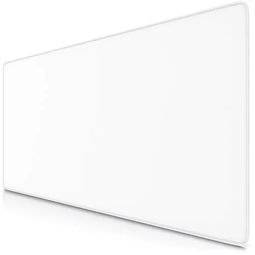 TITANWOLF XXL Speed Gaming Mauspad 900x400mm, Mousepad, Tischunterlage Large Size Groß, verbessert Präzision und Geschwindigkeit, abwaschbar, für Microsoft Logitech Maus Tastatur, Weiß