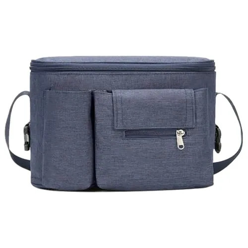 König Design Kinderwagen Organizer Kinderwagentasche Buggy Tasche Getränkehalter Wickeltasche (Blau)