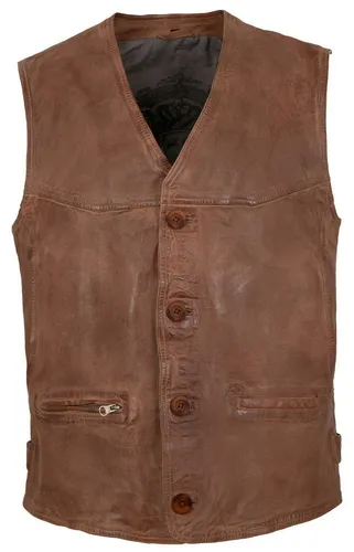 Maddox Lederweste Georgio MADDOX - Herren Lederweste Lammnappa cognac