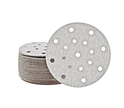 MioTools Schleifscheibe Ø 150 mm 17-Loch Klett-Schleifscheiben für Exzenterschleifer, Normalkorund, 50 Stk., K100