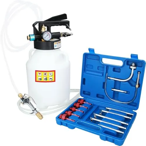 BRILLIANT TOOLS BT621000 Getriebeöl-Füllgerät mit Adapter - Werkzeugkästen - Ideal für das Befüllen von Mercedes 722.9, VW/Audi DSG und CVT Getrieben, inklusive 8-tlg. Adaptersatz für vielseitige Anwendungen.