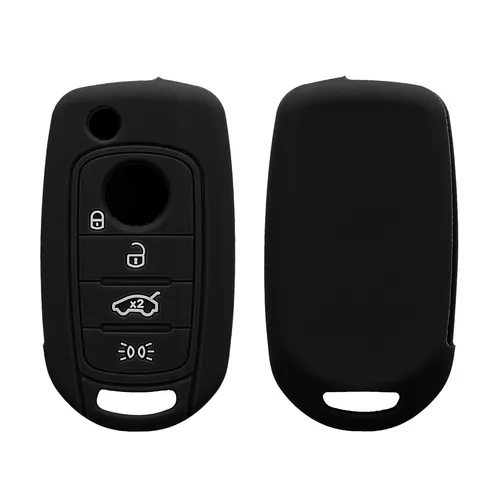 Hülle für Fiat Autoschlüssel Silikon Schutzhülle Schlüssel Case Cover