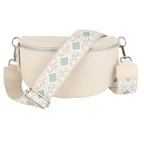 MIRROSI® Bauchtasche Damen aus Echtleder, Made in Italy von MIRROSI