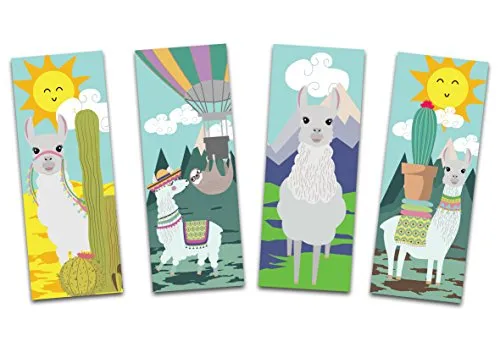 Nastami Lesezeichen Lama Set 4-teilig, Einschulung Geschenk,