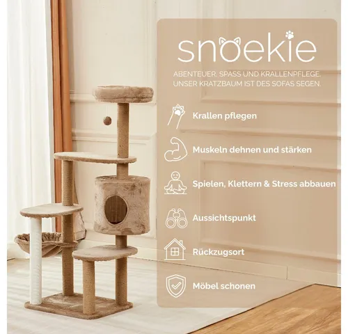 SNOEKIE Kratzbaum Snoekie Vielseitiger Kratzbaum, Kuschelhöhle, Hängemulde, kleine Katzen