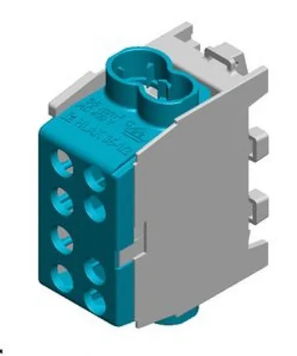 Pollmann 2080142 HLAK35-1/2M2bl blau anreihbar Hauptleitungsabzweigklemme