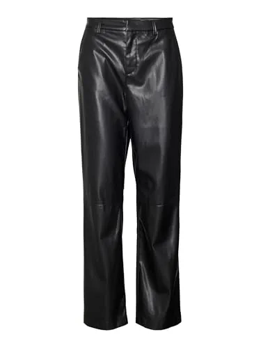 VERO MODA VMOLYMPIAZAMIRA MW Straight PL Pant NOOS in schwarz von VERO MODA