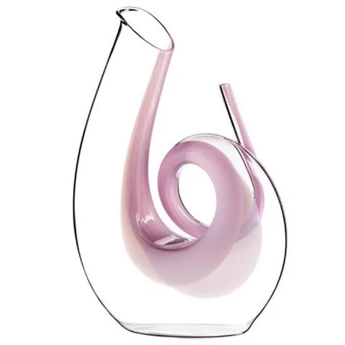 RIEDEL Dekanter Curly Pink 2011/04 - Eleganter Glasdekante, 1400 ml Fassungsvermögen, ideal für die optimale Belüftung von Weinen, perfekt für stilvolle Anlässe.