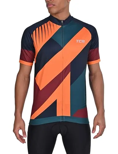 TCA Herren All-Day Cycling Jersey – Leichtes Kurzarm-Radtrikot mit 3 Rückentaschen - Radsport-Trikots & -Shirts für Herren, ultraleichtes, atmungsaktives Material für maximalen Komfort und hervorragende Luftzirkulation während intensiver Fahrten.