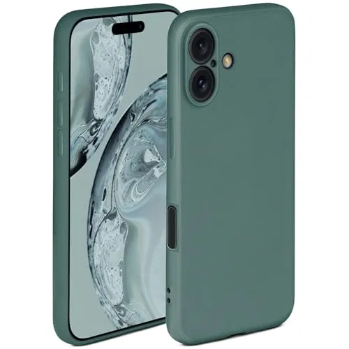 ONEFLOW Soft Case für iPhone 16 Hülle aus Silikon mit Kameraschutz, Silikonhülle mit erhöhtem Schutz fürs Display, Backcover Schutzhülle, weiche Handyhülle, Petrol