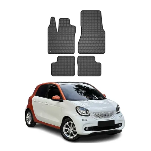 OMAC Auto-Fußmatten für Smart Forfour 2014-2020 - Fahrzeugspezifische Gummimatten, wasserdicht und rutschfest für optimalen Schutz und Sicherheit im Innenraum.