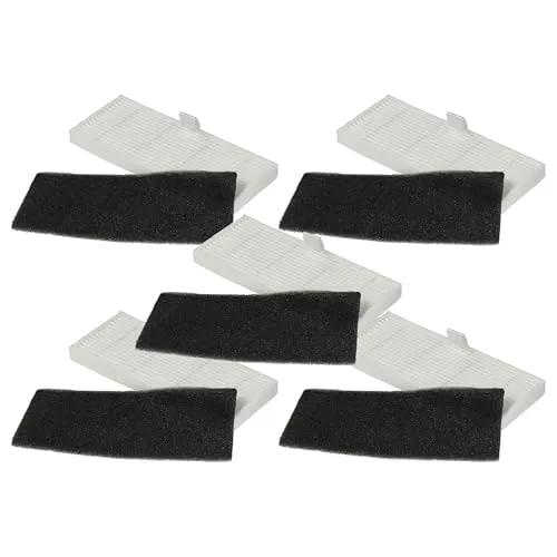 vhbw Filter-Set kompatibel mit Proscenic M8 Pro Saugroboter - 10x Ersatz-Filter (Schaum-Filter, Feinstaubfilter)