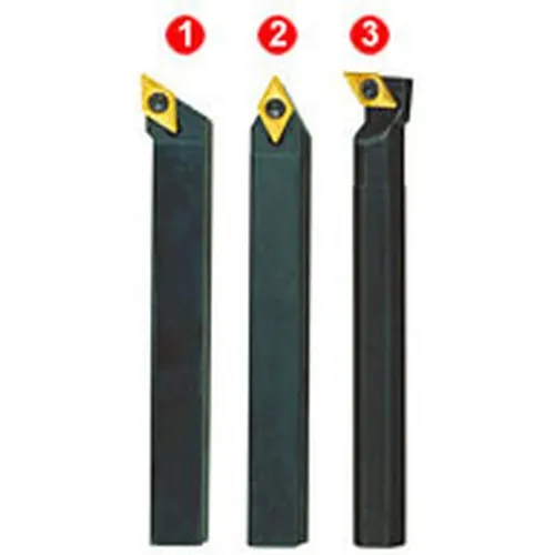 PROXXON Stahlhalter-Satz 8 x 8 x 90mm mit HM-Wendeplatten - Zubehör für Elektrowerkzeug, ideal zum Schruppen, Planen und Längsdrehen mit langlebigen HM-Wendeplatten und inkl. 3 Reserveplatten für zusätzliche Flexibilität.