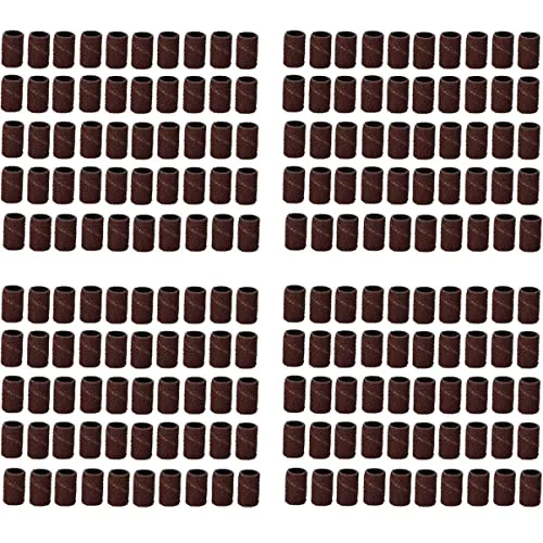 Nagelfräser grobe Schleifhülsen 80# Körnung - Schleifbänder -Schleifkappen für Elektrische Nagelfräser 200 x