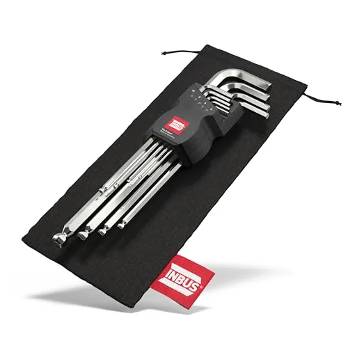 INBUS® 70167 — Das Original. Made in Germany — Set 9tlg, 1.5–10mm, mit Kugelkopf — Innensechskant Winkelschraubendreher