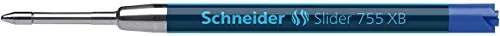Schneider 77343 Slider 755 Kugelschreibermine (ViscoGlide-Technologie, dokumentenecht, Strichbreite XB) 1er Blisterkarte, blau