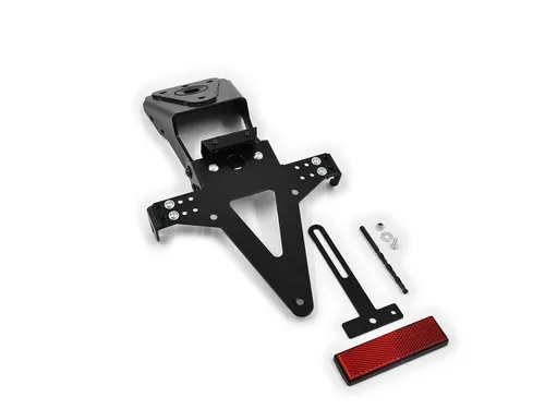 ZIEGER Kennzeichenhalter Classic Complete für Yamaha MT-125 (2014-2019) - Motorradzubehör mit modellspezifischer Adapterplatte und E-Prüfung für sichere Montage und optimale Sichtbarkeit.
