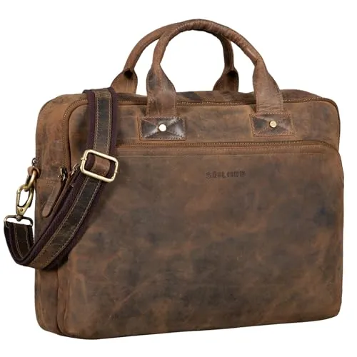 Produktbild STILORD große Ledertasche braun