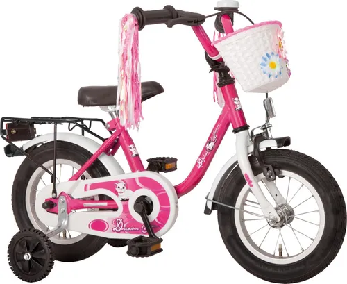Bachtenkirch Kinderfahrrad Dream Cat 12,5 Zoll - Purpur Weiß - Kinderfahrrad in stylischem purpur weiß, ideal für kleine Abenteurer und perfekt für den Einstieg ins Radfahren.