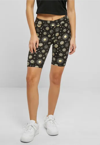 Urban Classics TB4791 | Ladies Soft AOP Cycle Shorts Damen Radlerhose - Schwarz - Größe: 5XL - Hochtaillierte Radlerhose für Damen mit Slim Fit. Das weiche Stretchmaterial sorgt für hohen Tragekomfort und eine perfekte Passform. Ideal für aktive Tage und stylische Outfits.